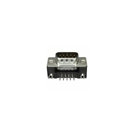 Amphenol D Subminiature Connector, 9 ContactS, Male, Solder Terminal, No 4-40 Unc FCE17E09PA450